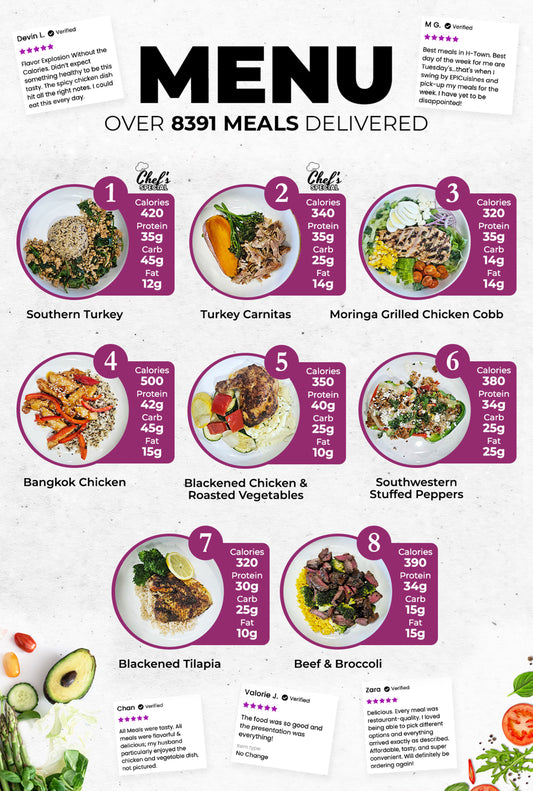 Healthy Meal Prep & Sports Catering in Houston | 10 Mix & Match Meal Plan