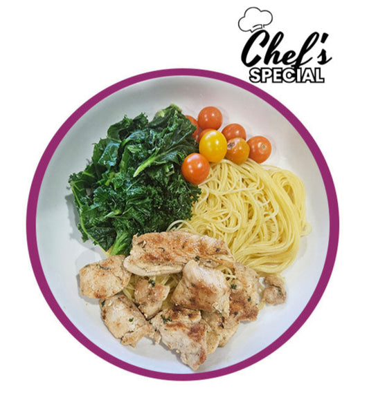 Meal: Garlic Chicken & Pasta