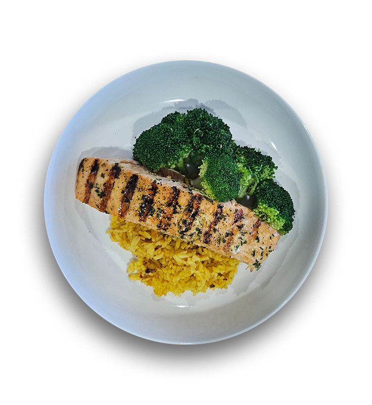 Meal: Grilled Salmon with Saffron Rice